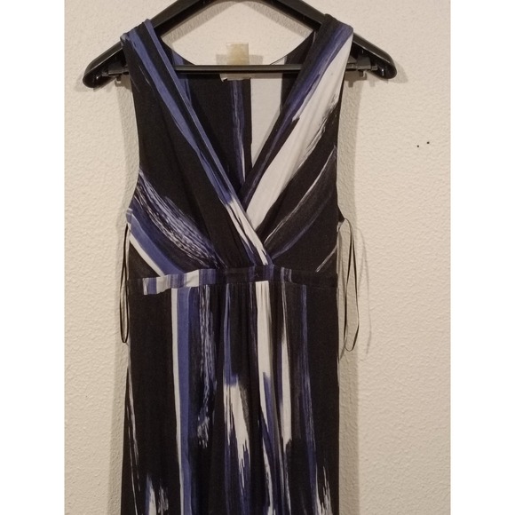 Matty M V-Neck Maxi Dress Size M Rayon Sleeveless Tie Dye Wrap Tank Resort Boho - Picture 3 of 7